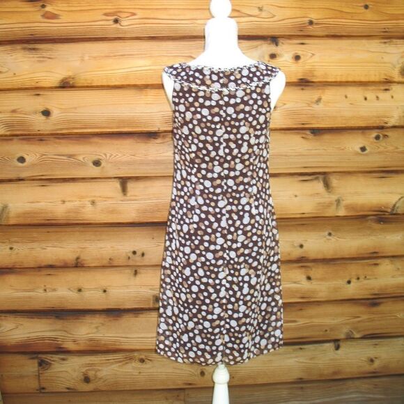 Adrianna Papell Brown Silk Pleated Dress - Picture 5 of 7